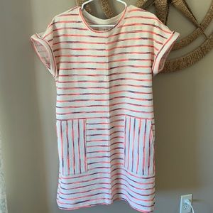 Lou & Grey Neon Striped Terry Pocket Dress Women Sz M Worn Once Great condition